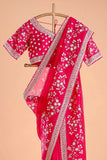 Bridal Red Elegance Saree with Heavy Embroidery