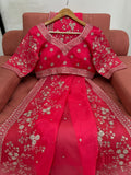 Bridal Red Elegance Saree with Heavy Embroidery