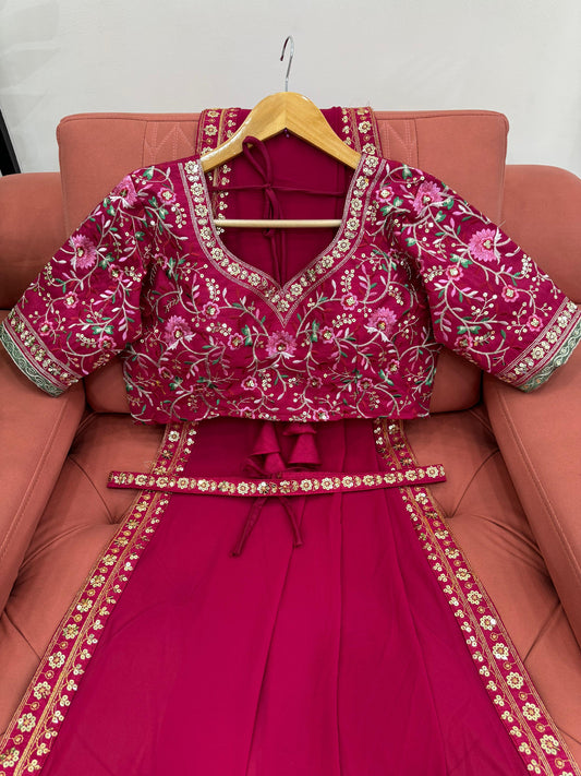 Wine Red Elegance Saree with Designer Border