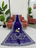 Royal Purple Elegance Saree with Heavy Embroidery
