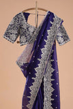 Royal Purple Elegance Saree with Heavy Embroidery