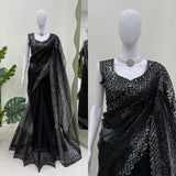 Midnight Black Elegance Saree