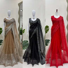 Midnight Black Elegance Saree