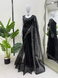 Midnight Black Elegance Saree