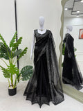 Midnight Black Elegance Saree