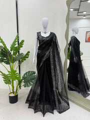 Midnight Black Elegance Saree
