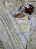 Champagne Gold Elegance Saree