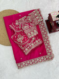 Blush Royale Pink Saree with Elegant Zari Touch