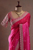 Blush Royale Pink Saree with Elegant Zari Touch