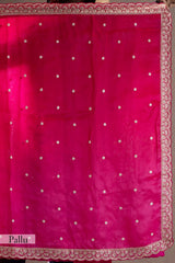 Blush Royale Pink Saree with Elegant Zari Touch