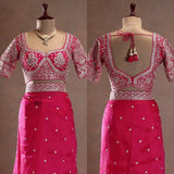 Blush Royale Pink Saree with Elegant Zari Touch