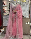 Blush Pink Dream Saree with Luxe Embroidery