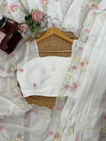 Ivory Blossom Elegance Saree