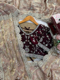 Champagne Rose Elegance Saree