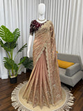 Champagne Rose Elegance Saree