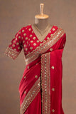 Royal Red Charm Saree with Golden Zari Work