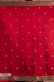 Royal Red Charm Saree with Golden Zari Work