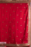 Royal Red Charm Saree with Golden Zari Work