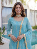 Embroidered ethnic wear sharara set for weddings and festive occasions