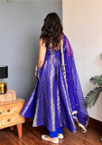 Royal Purple Anarkali Gown Set with Dupatta