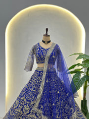 Royal Blue Bridal Lehenga
