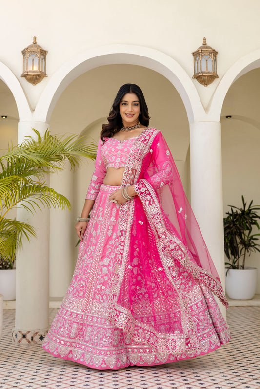 Hot Pink Royal Bridal Lehenga