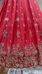 Royal Red Embroidered Lehenga