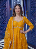 Sunshine Yellow Anarkali Suit with Sheer Dupatta & Minimal Embroidery
