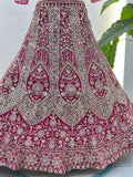 Royal Wine Designer Lehenga