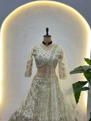 Ivory Gold Designer Lehenga