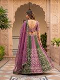 Royal Mehendi Dual-Tone Lehenga