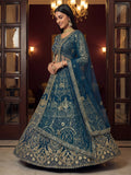 Royal Teal Blue Bridal Lehenga