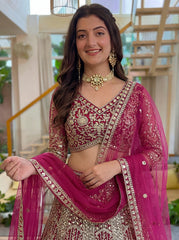 Royal Wine Designer Lehenga