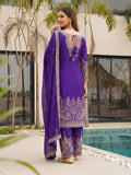 Royal Purple Embroidered Suit Set with Elegant Dupatta