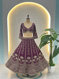 Royal Wine Bridal Lehenga