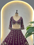 Royal Wine Bridal Lehenga
