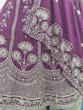 Royal Wine Bridal Lehenga