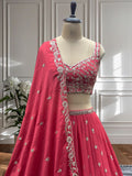 Royal Red Embroidered Lehenga