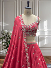 Royal Red Embroidered Lehenga
