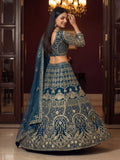 Royal Teal Blue Bridal Lehenga