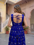 Royal Blue Anarkali Suit Set with Elegant Dupatta