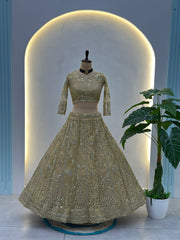 Champagne Gold Designer Lehenga