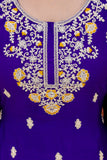 Royal Purple Embroidered Kurta with Intricate Thread Work – Festive Wear Special
