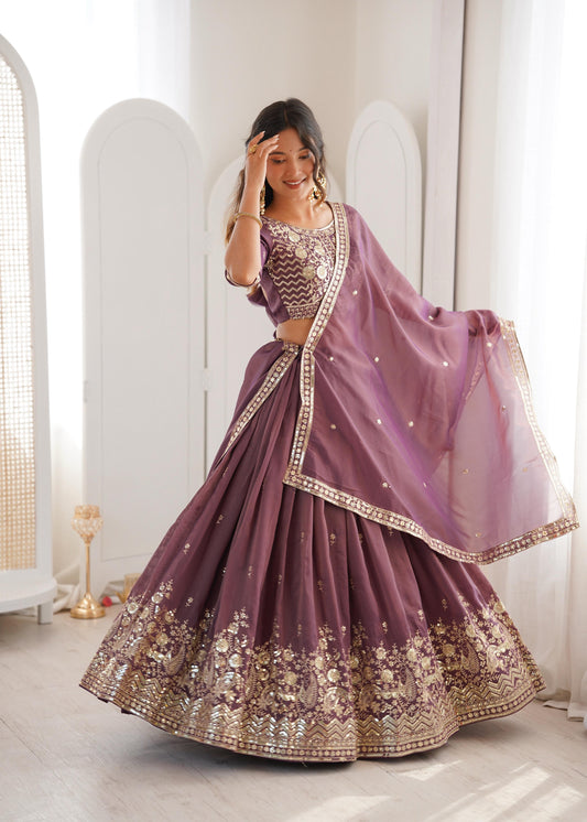 Royal Wine Purple Lehenga