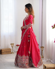Rani Pink Heritage Designer Lehenga