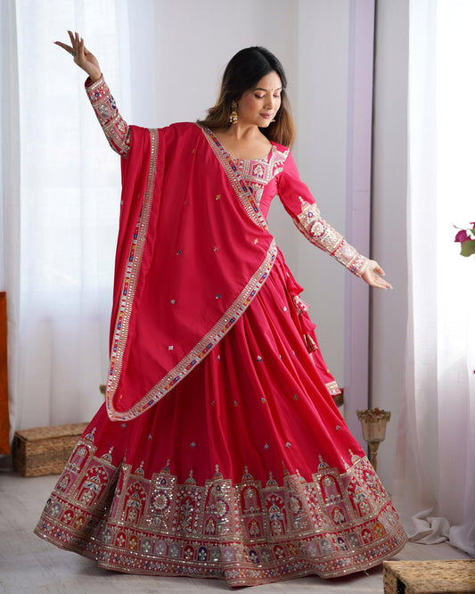 Rani Pink Heritage Designer Lehenga
