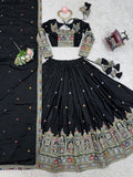 Royal Black Heritage Lehenga
