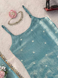 Graceful Aqua Blue Ethnic Sharara Outfit