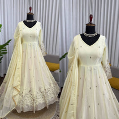 Premium Light Yellow Anarkali for Wedding & Festive Wear
