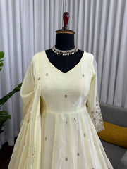 Premium Light Yellow Anarkali for Wedding & Festive Wear